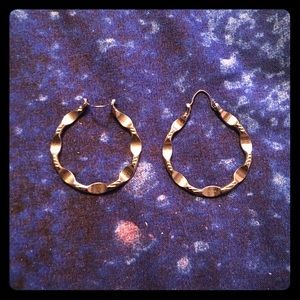 Vintage twisted hoop earrings